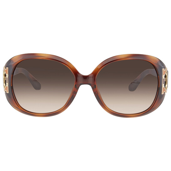 Ferragamo Salvatore Ferragamo Brown Gradient Oval Ladies