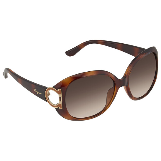 Ferragamo Salvatore Ferragamo Brown Gradient Oval Ladies