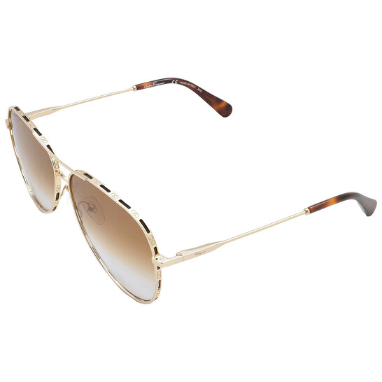 Ferragamo Salvatore Ferragamo Brown Gradient Pilot Ladies  display picture 1