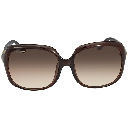 Ferragamo Salvatore Ferragamo Brown Gradient Rectangular