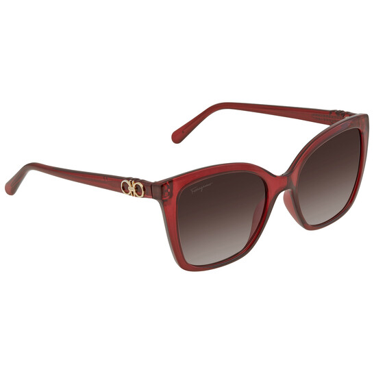 Ferragamo Salvatore Ferragamo Brown Gradient Square Ladies