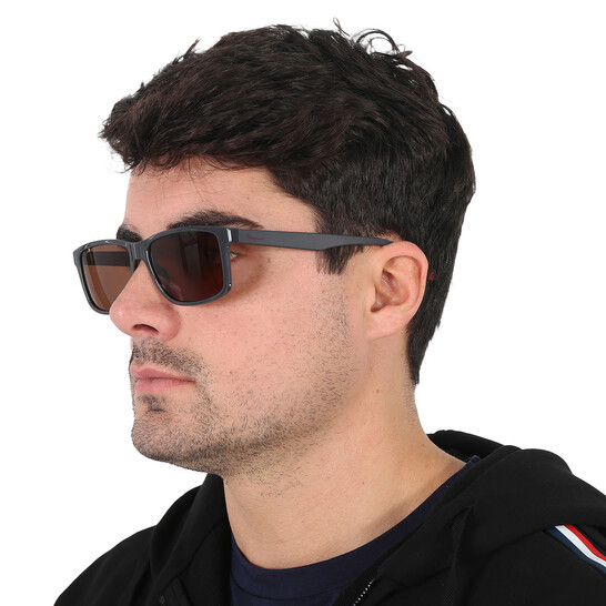 Ferragamo Salvatore Ferragamo Brown Rectangular Men's Sunglasses