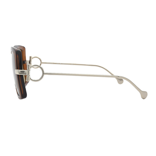Ferragamo Salvatore Ferragamo Brown Square Ladies Sunglasses
