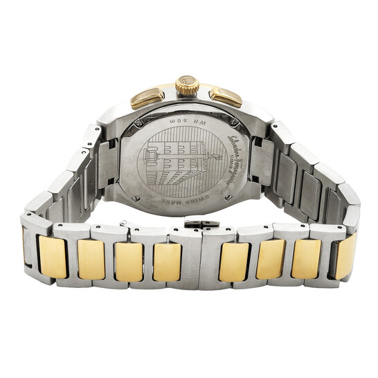 Ferragamo Elliptical Chronograph Quartz Silver Dial Two-Tone