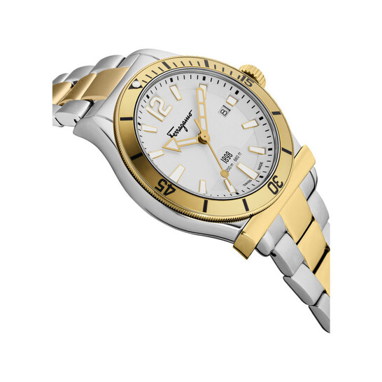 Salvatore Ferragamo 腕時計 ゴールド/シルバー Ferragamo Edge 40mm Watch - Men | Ferragamo