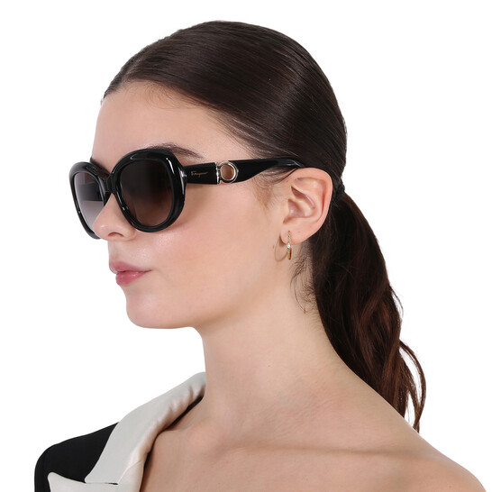 Ferragamo Salvatore Ferragamo Gradient Smoke Oval Ladies