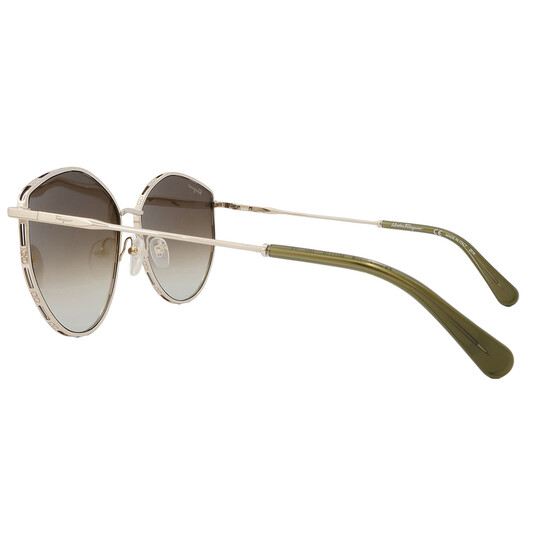 Ferragamo Salvatore Ferragamo Green Gradient Horn Ladies 