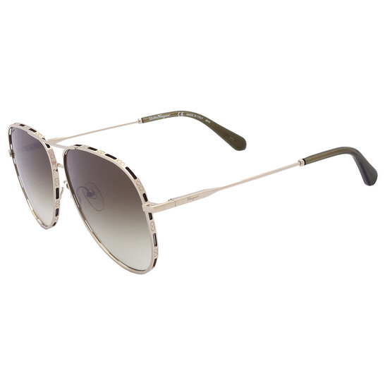 Ferragamo Salvatore Ferragamo Green Gradient Pilot Ladies