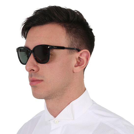 Ferragamo Salvatore Ferragamo Green Square Unisex Sunglasses  display picture 1