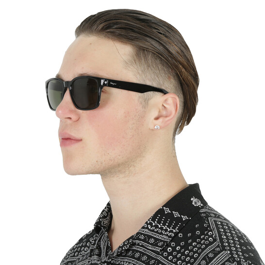 Ferragamo Salvatore Ferragamo Green Square Unisex Sunglasses