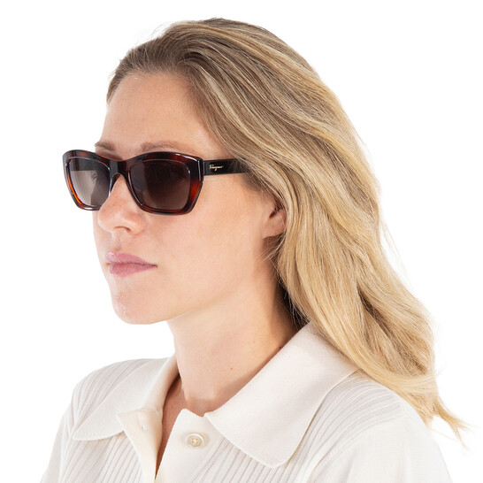 Ferragamo Salvatore Ferragamo Grey Cat Eye Sunglasses SF958S  display picture 1