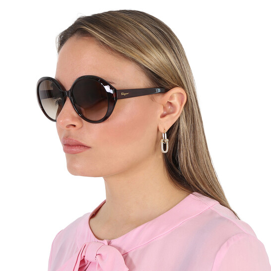 Ferragamo Salvatore Ferragamo Grey gradient Oval Ladies  display picture 3