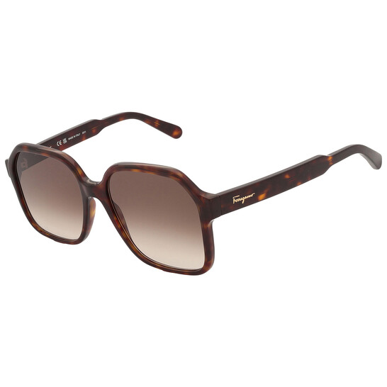 Salvatore Ferragamo Gray Sunglasses with Brown Leather Case Ferragamo Salvatore Ferragamo Dark Grey Rectangular Men main image 2