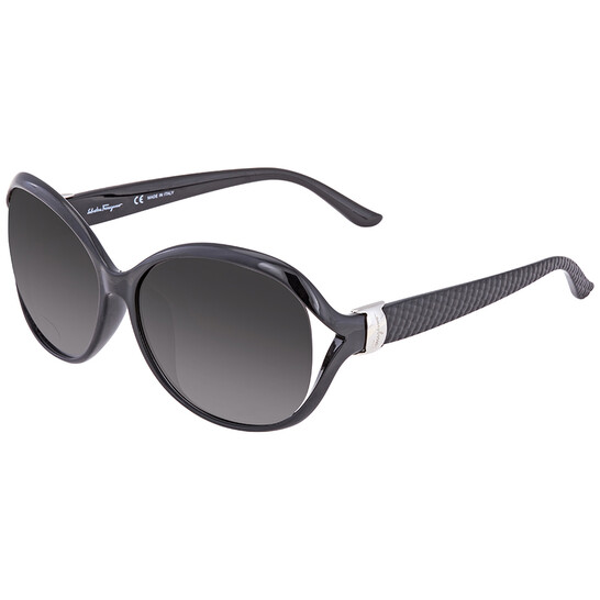 Ferragamo Salvatore Ferragamo Grey Oval Ladies Sunglasses