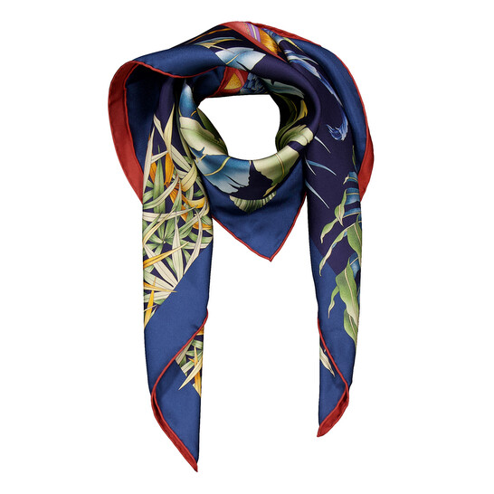 Ferragamo Salvatore Ferragamo Indian Print Silk Scarf. 310118