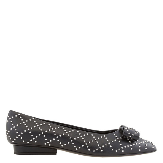Ferragamo Salvatore Ferragamo Ladies Black Viva Embellished