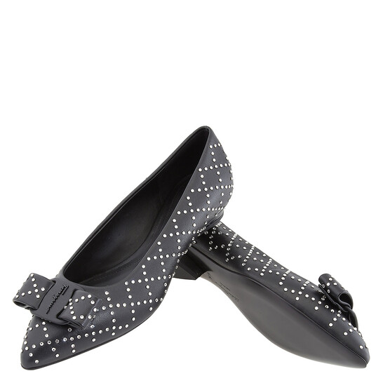 パンプス [Salvatore Ferragamo] Viva flat Ladies shoes SALVATORE FERRAGAMO Viva Napa Bow Ballet Flats Napa Leather