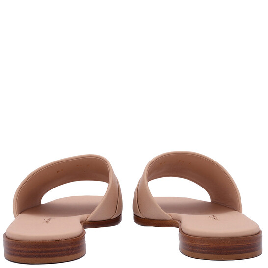 サンダル・ミュール Ferragamo Leather Flat Sandals With Logo Salvatore Ferragamo Leather Flat Sandals With Logo | ShopSimon