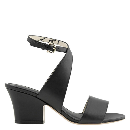サンダル・ミュール Salvatore Ferragamo Black Leather Lally Wedges Ferragamo Salvatore Ferragamo Ladies Plain Wedge Sandal in