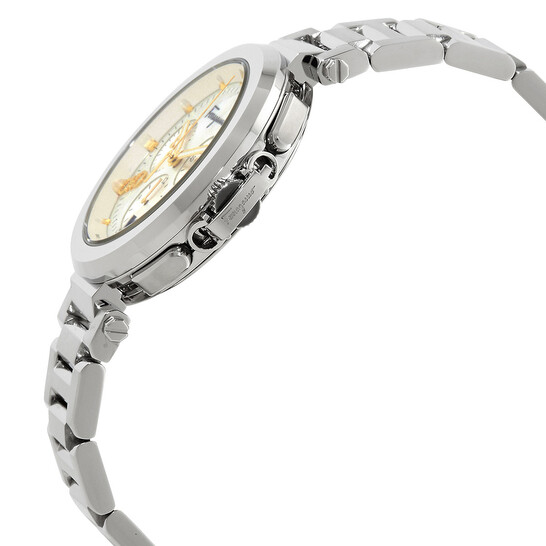 稀少 Ferragamo(フェラガモ) Legacy Chronograph Ladies Watch Ferragamo Legacy Chronograph Quartz Silver Dial Ladies Watch