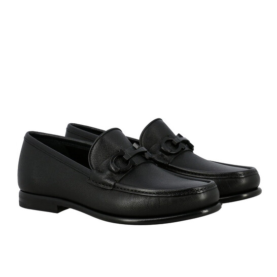 Ferragamo Salvatore Ferragamo Men's Black Gancini Bit