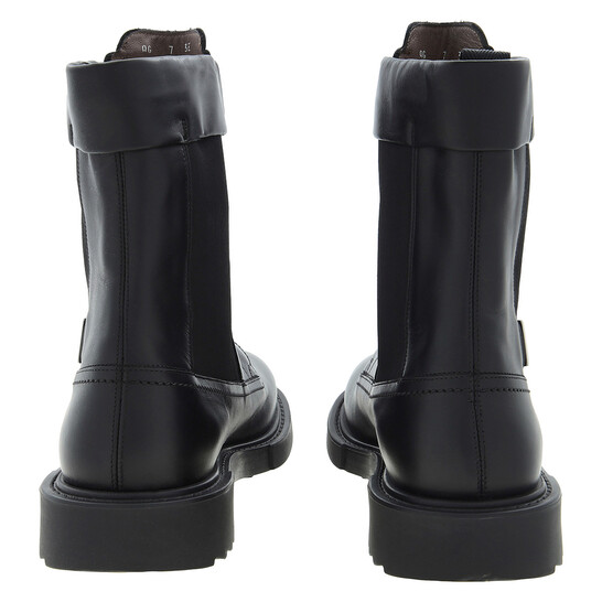 Ferragamo Salvatore Ferragamo Men's Black Leather Combat Boots