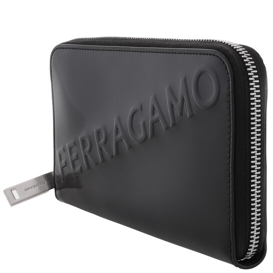 Salvatore Ferragamo Men's Embossed Long Leather Wallet 661212