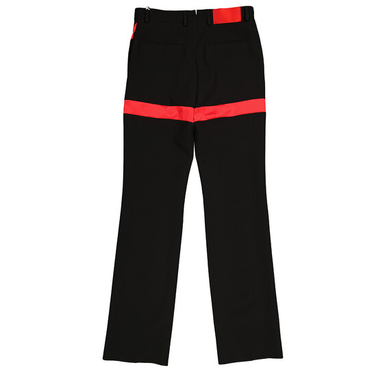 Ferragamo Men's Satin Inlay Wool Tailored Trousers, Brand Size 52