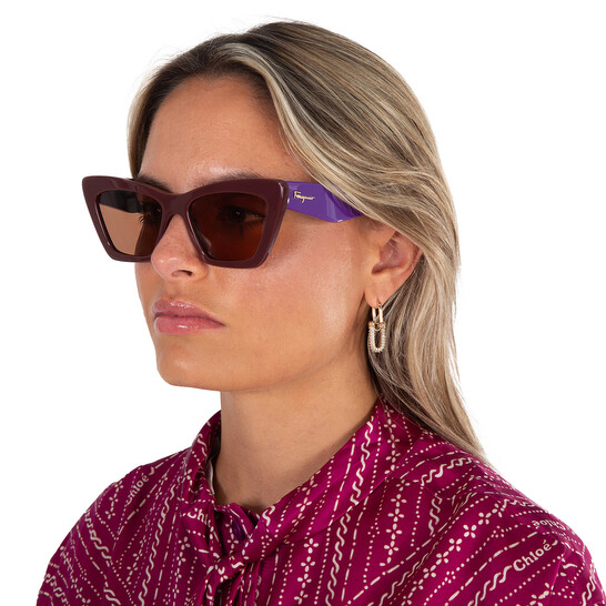 サングラス Ferragamo Sunglasses SF1056S 838 Pink Cat-Eye Ferragamo Salvatore Ferragamo Pink Gradient Cat Eye Ladies