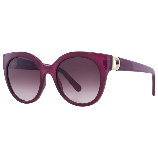 Ferragamo Salvatore Ferragamo Purple Gradient Cat Eye Ladies 