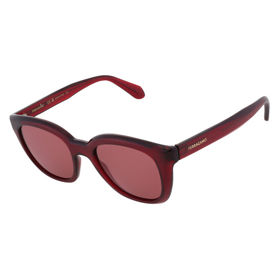 Salvatore Ferragamo Deep Red Cat-Eye Sunglasses Ferragamo Salvatore Ferragamo Red Cat Eye Ladies Sunglasses  main image 3