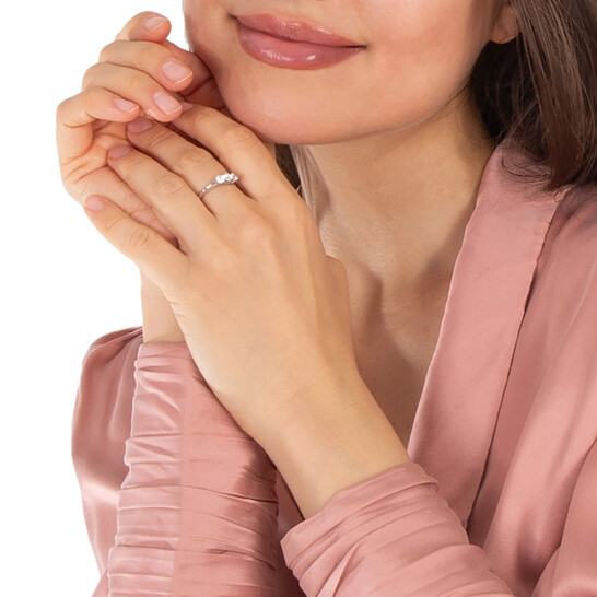 Salvini Lavinia 18k White Gold 0.60 CT Diamond Ring, Size 13 - 546x546 Image #2