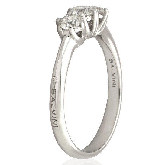 Salvini Lavinia 18k White Gold 0.60 CT Diamond Ring, Size 13 - 546x546 Image #3