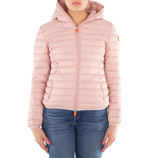 Save The Duck Pink Daisy Animal Free Hooded Puffer Jacket, Brand