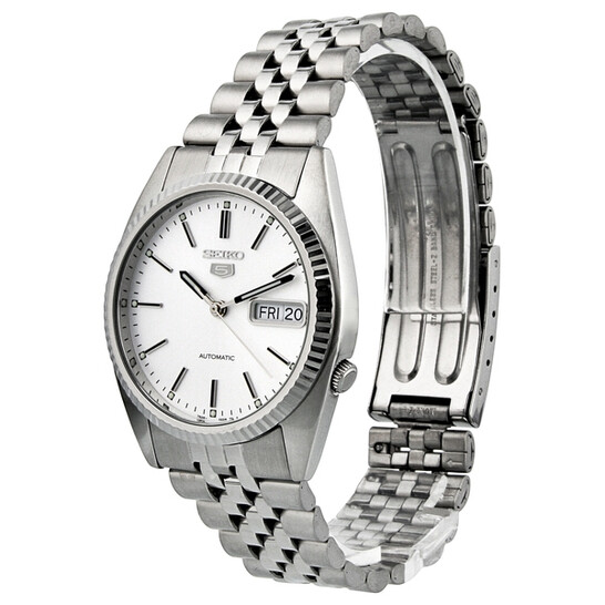 Seiko 5 Automatic Dress Silver Dial Men's Watch SNXJ89