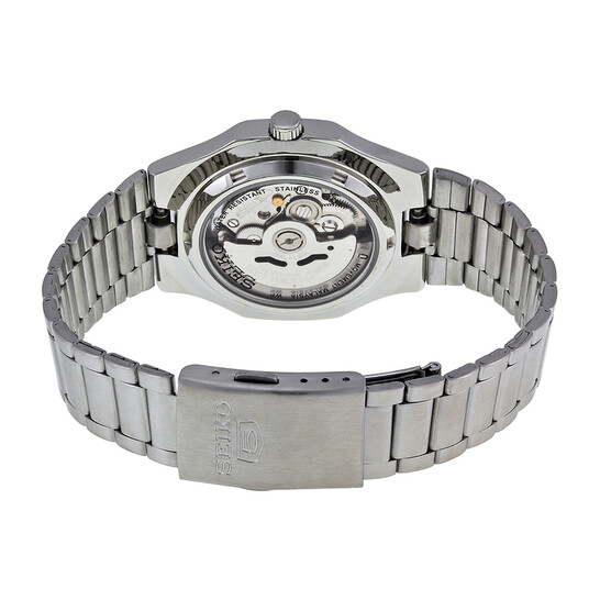 sakiko  Seiko 5 Black Dial Stainless Steel Men's Watch SNKK47