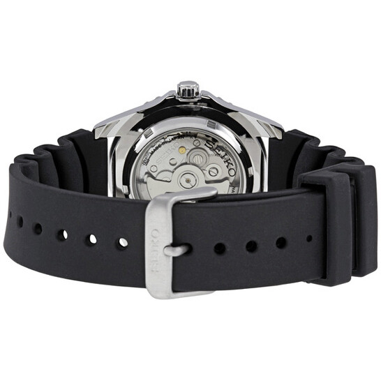 Seiko Sports Automatic Black Dial Black Rubber Men's Watch SNZF17J2