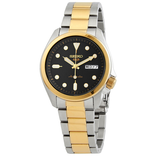 未使用★SEIKO 5 SPORTS ブラック ゴールド Amazon.com: SEIKO 5 Sports Automatic Black Dial Men's Watch