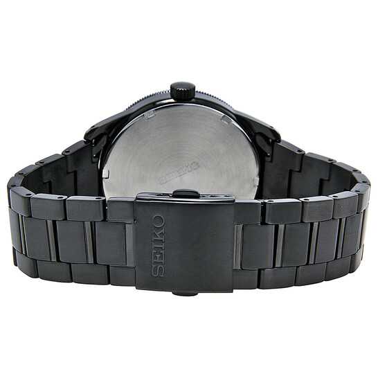 Seiko Black Dial Black IP Stainless Steel Men's Watch SNE343
