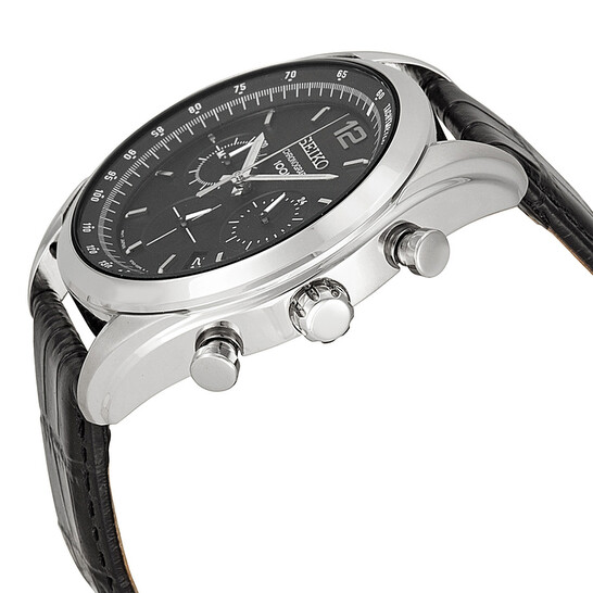 Strap Seiko Ssb097 Seiko Chronograph Black Dial Men's Watch SSB097