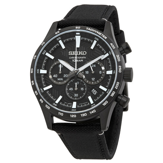 マスクマン SEIKO クロノグラフ 腕時計 ブラック Seiko Chronograph Quartz Black Dial Men's Watch SSB417P1