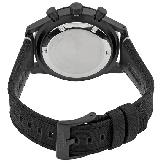 SEIKO ブラック クロノグラフ 腕時計 Seiko Chronograph Quartz Black Dial Men's Watch SSB417P1