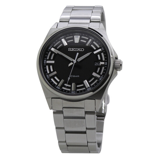 Seiko Classic Quartz Black Dial Men's Watch SUR505P1