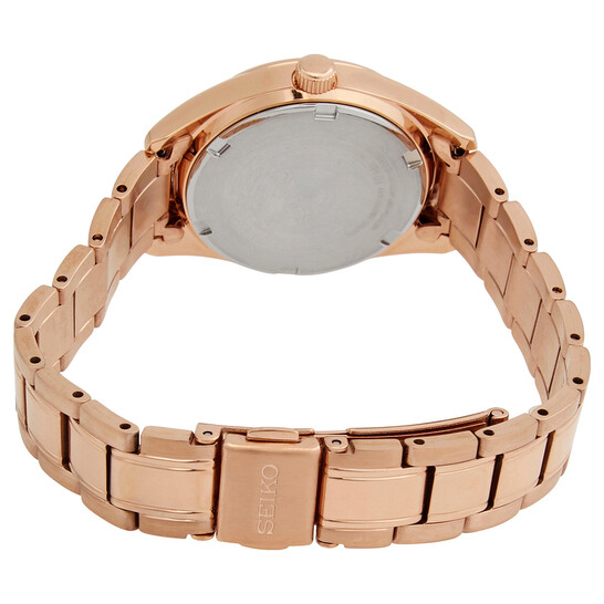 Seiko Classic Quartz White Dial Rose Gold-tone Ladies Watch SUR630P1