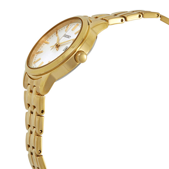 Seiko Classic Quartz White Dial Yellow Gold-tone Ladies Watch SUR412 - 546x546 Image #2