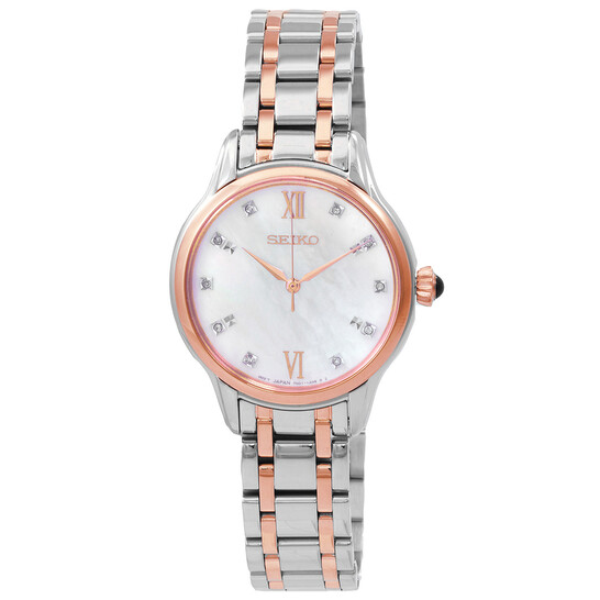 Seiko Core Quartz Diamond Mother of Pearl Dial Ladies Watch