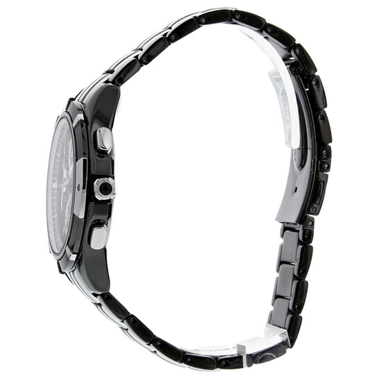 Seiko Coutura Black Dial Chronograph Two Tone Stainless