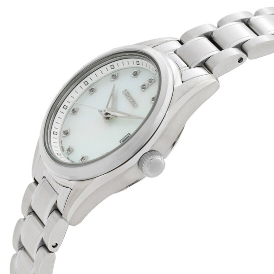 Seiko Diamond Quartz Mother of Pearl Dial Ladies Watch  display picture 2