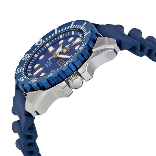 Seiko Diver Automatic Blue Dial Blue Rubber Men's Watch