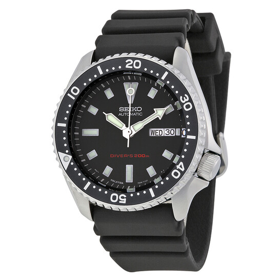 Seiko Diver Automatic Black Dial Men's Watch SKX173 0029665086099 ...